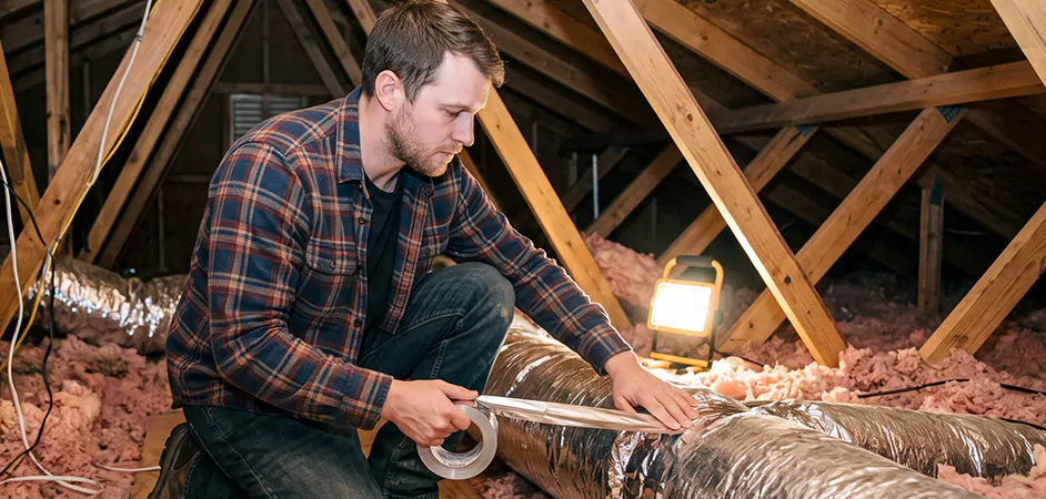 Attic Duct Sealing and Insulation in Cambridge